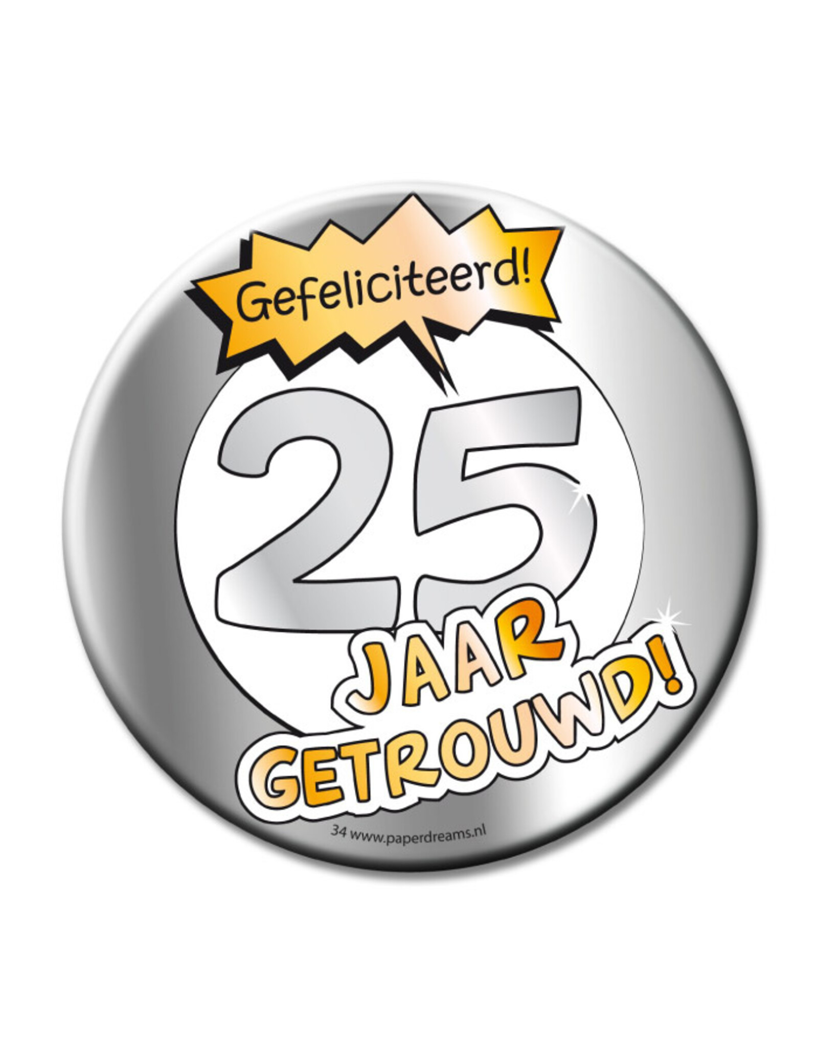 Button XL - 25 jaar getrouwd