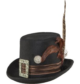 Steampunk Hoed met Veer
