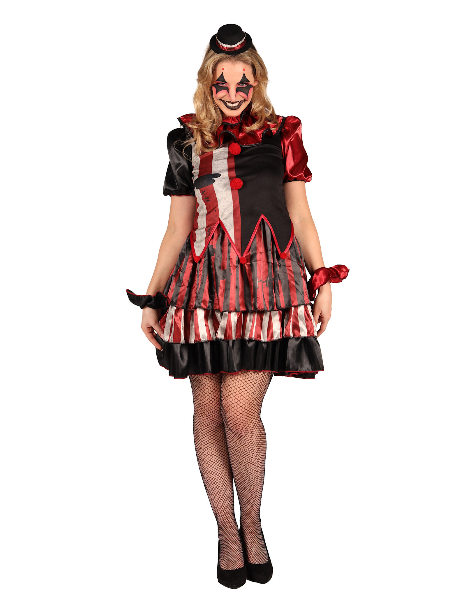Halloween dames Clown, Mix van kleuren
