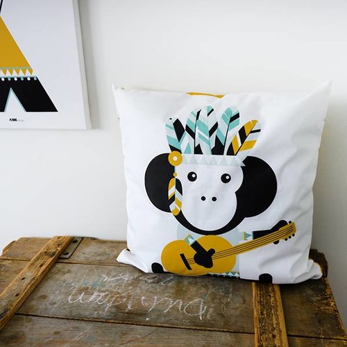 ANNIdesign Children's pillow INDIAN MONKEY Ocher ANNIdesign Children's pillow INDIAN MONKEY Ocher