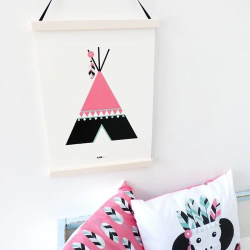 ANNIdesign POSTER INDIAN TIPI | PINK ANNIdesign POSTER INDIAN TIPI | PINK