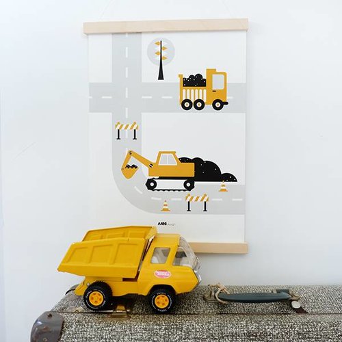 ANNIdesign POSTER VEHICLES | EXCAVATOR OKER ANNIdesign POSTER VEHICLES | EXCAVATOR OKER