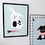 ANNIdesign POSTER RABBIT WITH ROOT BABY ROOM | OLD GREEN