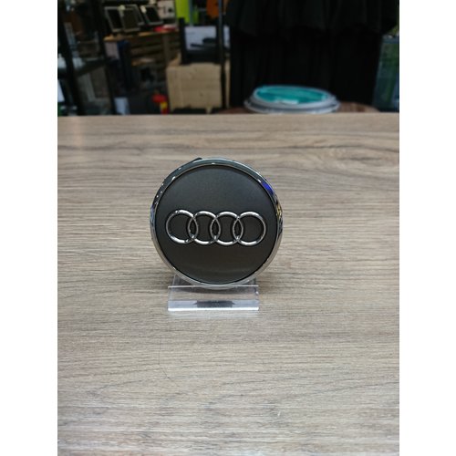 Audi Naafdoppen set van 4 stuks grijs met chroom - 61mm Audi Naafdoppen set van 4 stuks grijs met chroom - 61mm