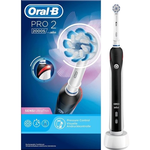 Oral-B Pro 2 2000S Sensi Ultrathin - Elektrische tandenborstel - Zwart Oral-B Pro 2 2000S Sensi Ultrathin - Elektrische tandenborstel - Zwart