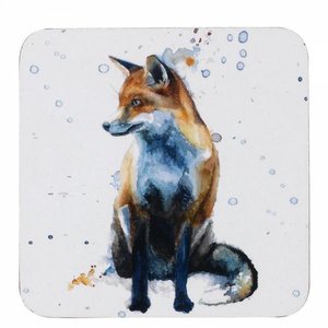 Sarah Stokes Art Fox Coaster (Set 4)