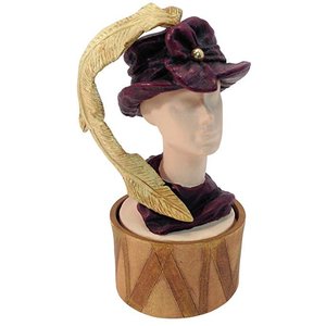 Just the Right Shoe Feather Flair  (Hat Bust)