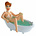 Demons et Merveilles Pin up Girl Baignoire