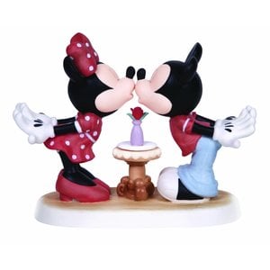 Disney Precious Moments Mickey & Minnie (Love At First Kiss)