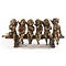 Studio Collection 6 Cherubs On Bench (Antique Gold Finish)