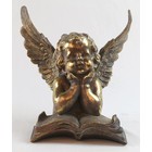 Studio Collection Cherub with Book (Antique Gold Finish)