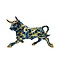 Barcino Design Bull Carnival Blue  (Mosaic effect)