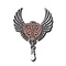 Anne Stokes Valkyrie Heart Pendant