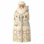 Jim Shore's Heartwood Creek White Woodland Santa with Cane (Up To Snow Good)