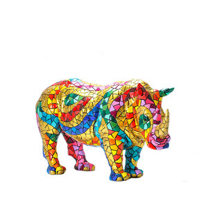Barcino Design Rhino Carnaval Mosaic effect (15cm)