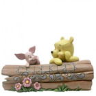 Disney Traditions Pooh and Piglet on a Log