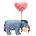 Disney Traditions Eeyore with a Heart Balloon