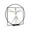 Mouseion The Vitruvian man (ca. 1490) White