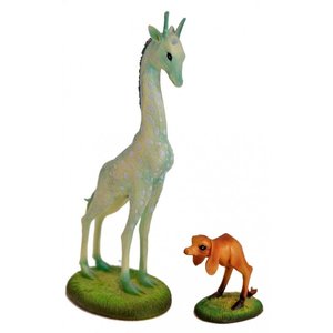 Mouseion Giraffe en tweepotig hondje (Set van 2)