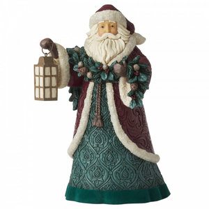 Jim Shore's Heartwood Creek Santa with Garland and Lantern "Walk In The Light"