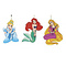 Disney Kurt S. Adler Prinsessen Ornament (Relief) Set/3