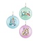 Disney Kurt S. Adler Princesses Glass Ornament Set/3