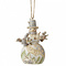 Jim Shore's Heartwood Creek Snowman with Branch and Animals Hanging Ornament