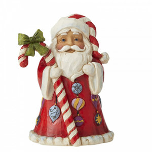 Jim Shore's Heartwood Creek Santa with Big Candy Cane (Mini)