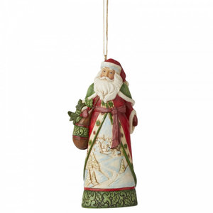 Jim Shore's Heartwood Creek Santa with Winter Scene  Hanging Ornament (HO)