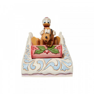 Disney Traditions Donald & Pluto Sledding