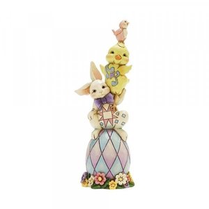 Jim Shore's Heartwood Creek Egg-stra Dose of Cute -Easter Stacked Figurine