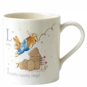 Peter Rabbit (Beatrix Potter) by Border Mug Beatrix Potter - Letter L Peter Rabbit With Plant