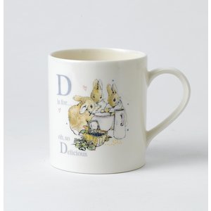 Peter Rabbit (Beatrix Potter) by Border Mug Beatrix Potter - Letter D (Floppy Bunnies)