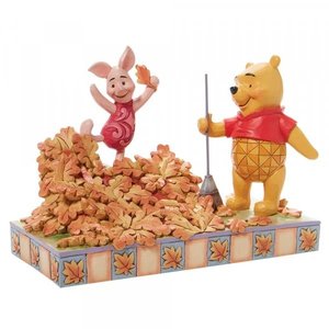 Disney Traditions Piglet and Pooh Autum Leaves