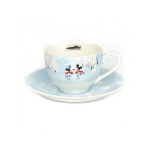 Disney English ladies Co. Mickey and Minnie Winter Cup & Saucer