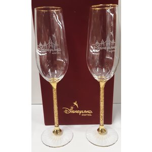 Disney Arribas Bros. Disneyland Hotel Campagne Flute Goldchip (Set 2)