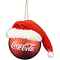 Coca Cola © Coca Cola Kerstbal/Ornament met Santa hat