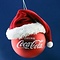 Coca Cola © Coca Cola Christmas Bauble/Ornament with Santa hat