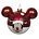 Disney MIckey Ears Glass Ornament