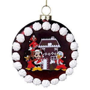 Disney Mickey Family Glass Ornament  Disc