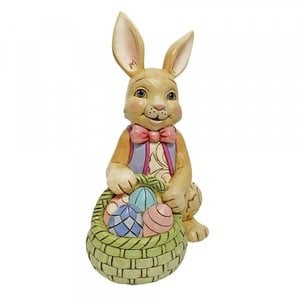 Jim Shore's Heartwood Creek Bunny With Easter Basket  (Mini)