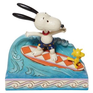 Peanuts (Jim Shore) Snoopy and Woodstock Surfing