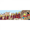 Tintin (Kuifje) Double Postcard Tintin, Procession of Tibetan monks