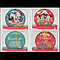 Disney Mickey & Minnie style Glass Disk Glass Ornament (SET 2)