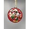 Disney Mickey & Minnie style Glass Disk Glass Ornament (SET 2)