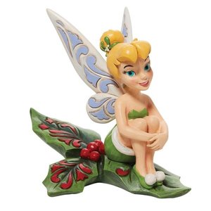 Disney Traditions Tinkerbell Sitting in Holly