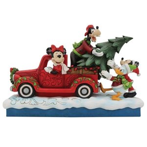 Disney Traditions Fab 4 with Red Truck & Tree