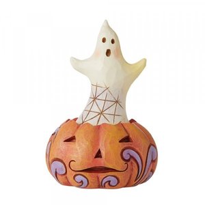 Jim Shore's Heartwood Creek Ghost & Pumpkin (Mini Fig.)