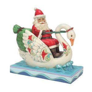 Jim Shore's Heartwood Creek Santa Riding Swan