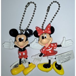 Disney Mickey & Minnie Stringy Keychain (Set)